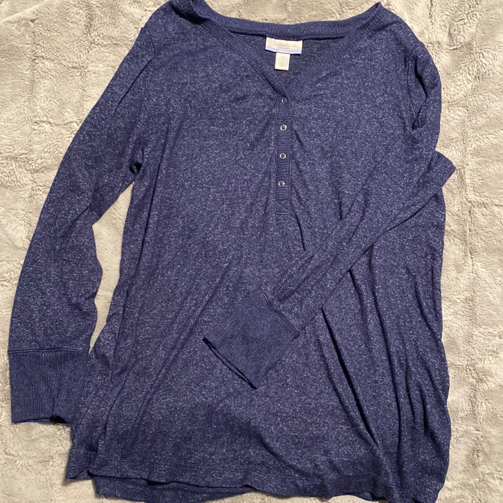 Soft Blue Maternity Top